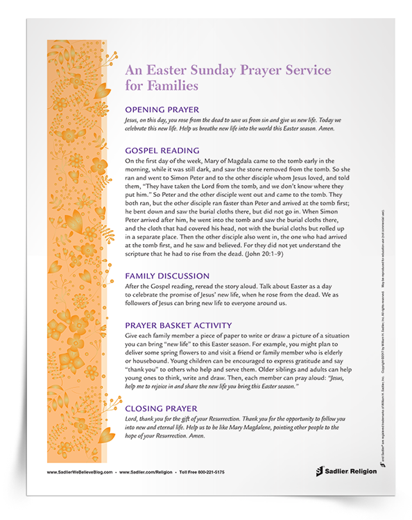 <em>Easter Family</em> Prayer Service