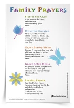 Family Prayers Prayer Card